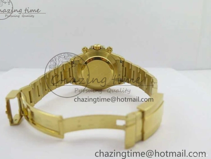 0109 Daytona 116589RBOW YG Rainbow Crystal BLF Best Edition Black Dial on YG Bracelet A SmoothTexture 3175